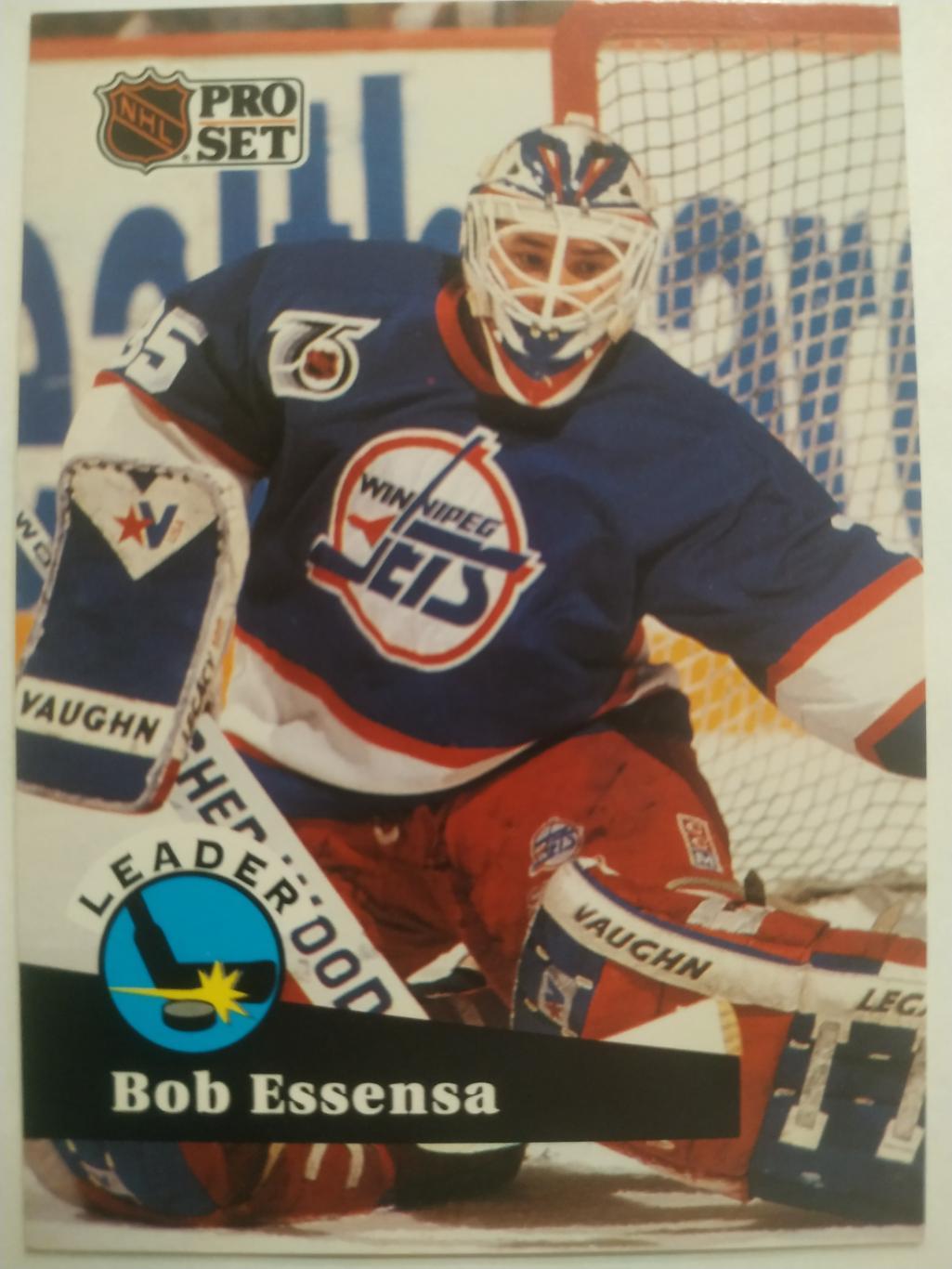ХОККЕЙ КАРТОЧКА НХЛ PRO SET 1991 NHL BOB ESSENSA WINNIPEG JETS LEADER #602