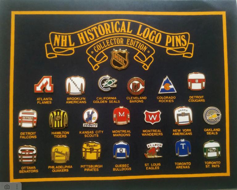 ХОККЕЙ КОЛЛЕКЦИОННЫЙ НАБОР ЗНАЧКОВ 1996 НХЛ КЛУБЫ NHL LOGO PIN COLLECTOR EDITION 2