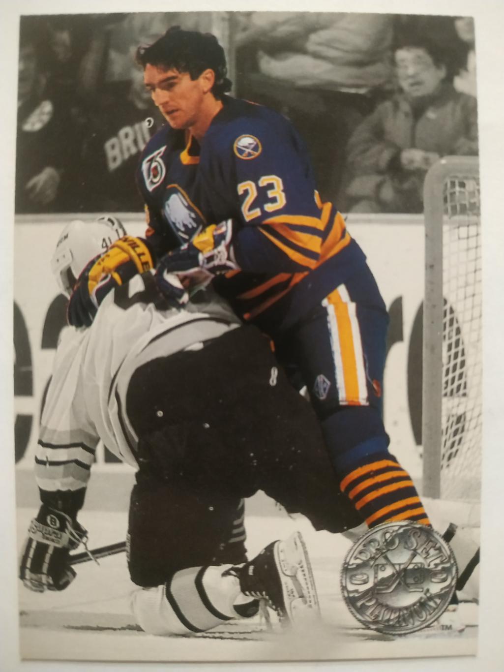 ХОККЕЙ КАРТОЧКА НХЛ PRO SET PLATINUM 1992 NHL RANDY HILLIER SABRES #158