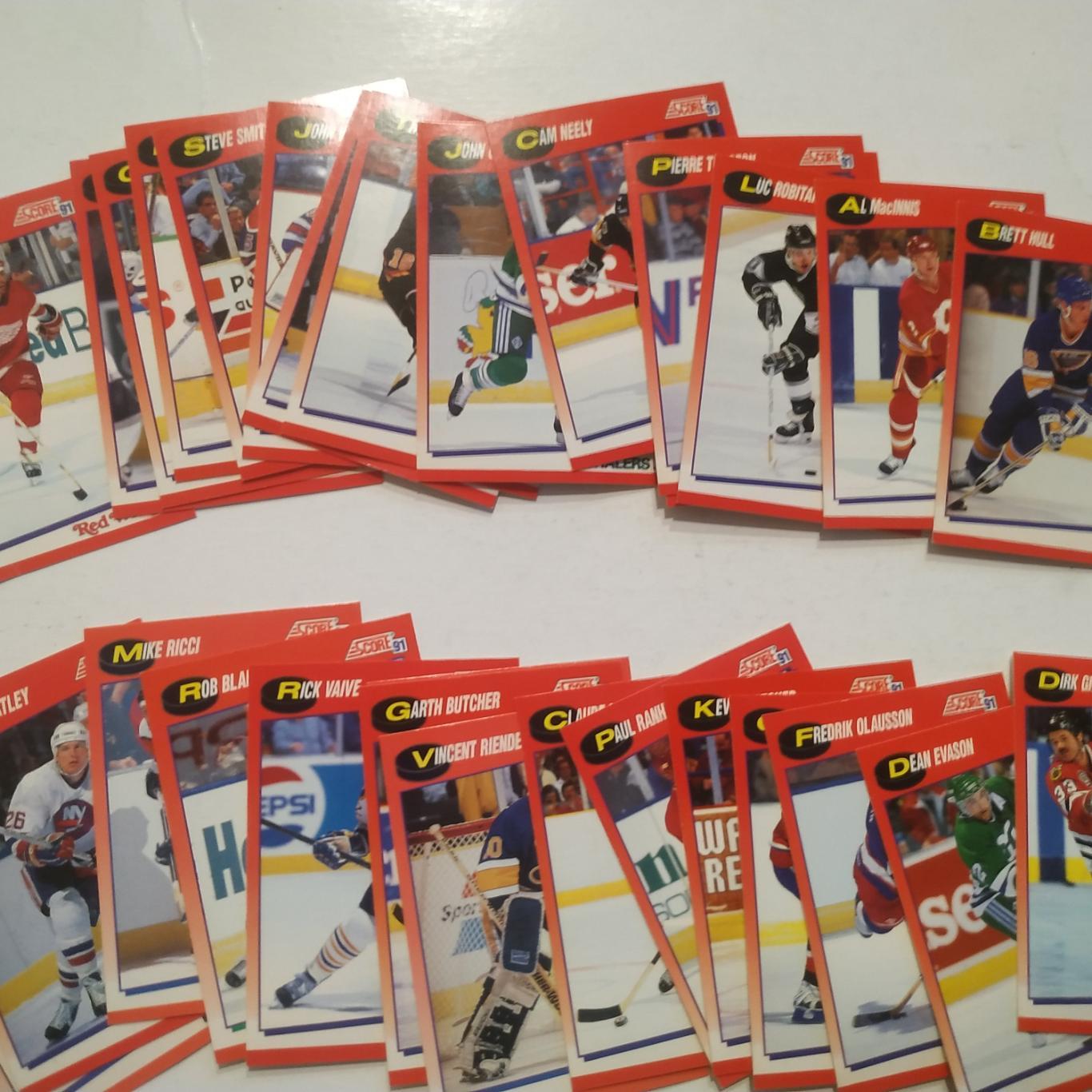 ХОККЕЙ НАБОР КАРТОЧЕК НХЛ 1991-92 SCORE OFFICIAL HOCKEY CARD SET #1-660