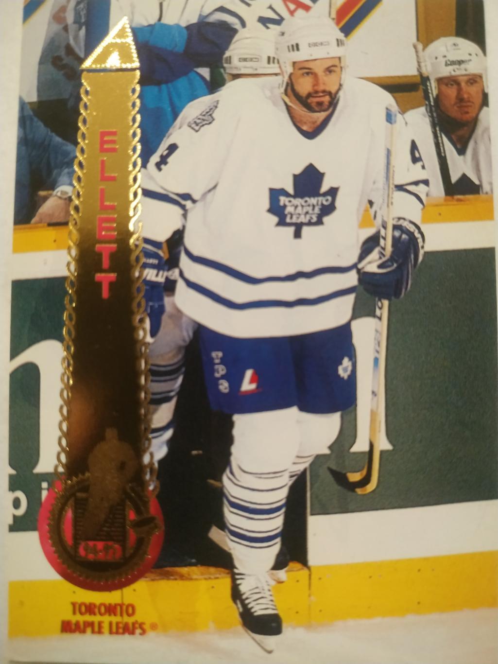 ХОККЕЙ КАРТОЧКА НХЛ PINNACLE 1994-95 NHL DAVE ELLETT TORONTO MAPLE LEAFS #209