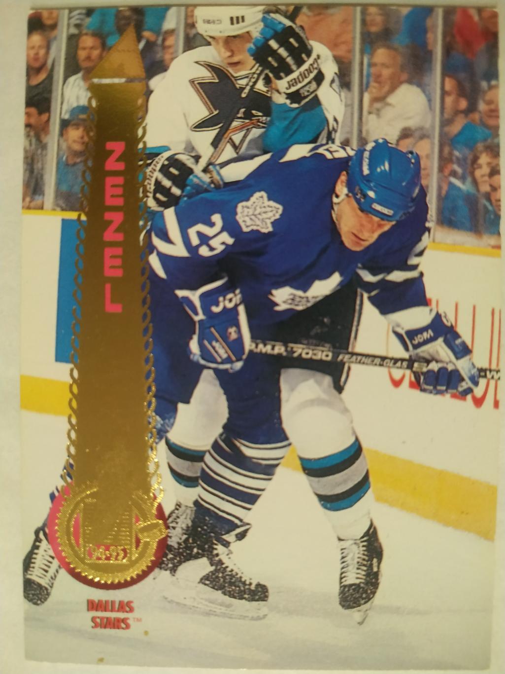 ХОККЕЙ КАРТОЧКА НХЛ PINNACLE 1994-95 NHL PETER ZEZEL DALLAS STARS #109