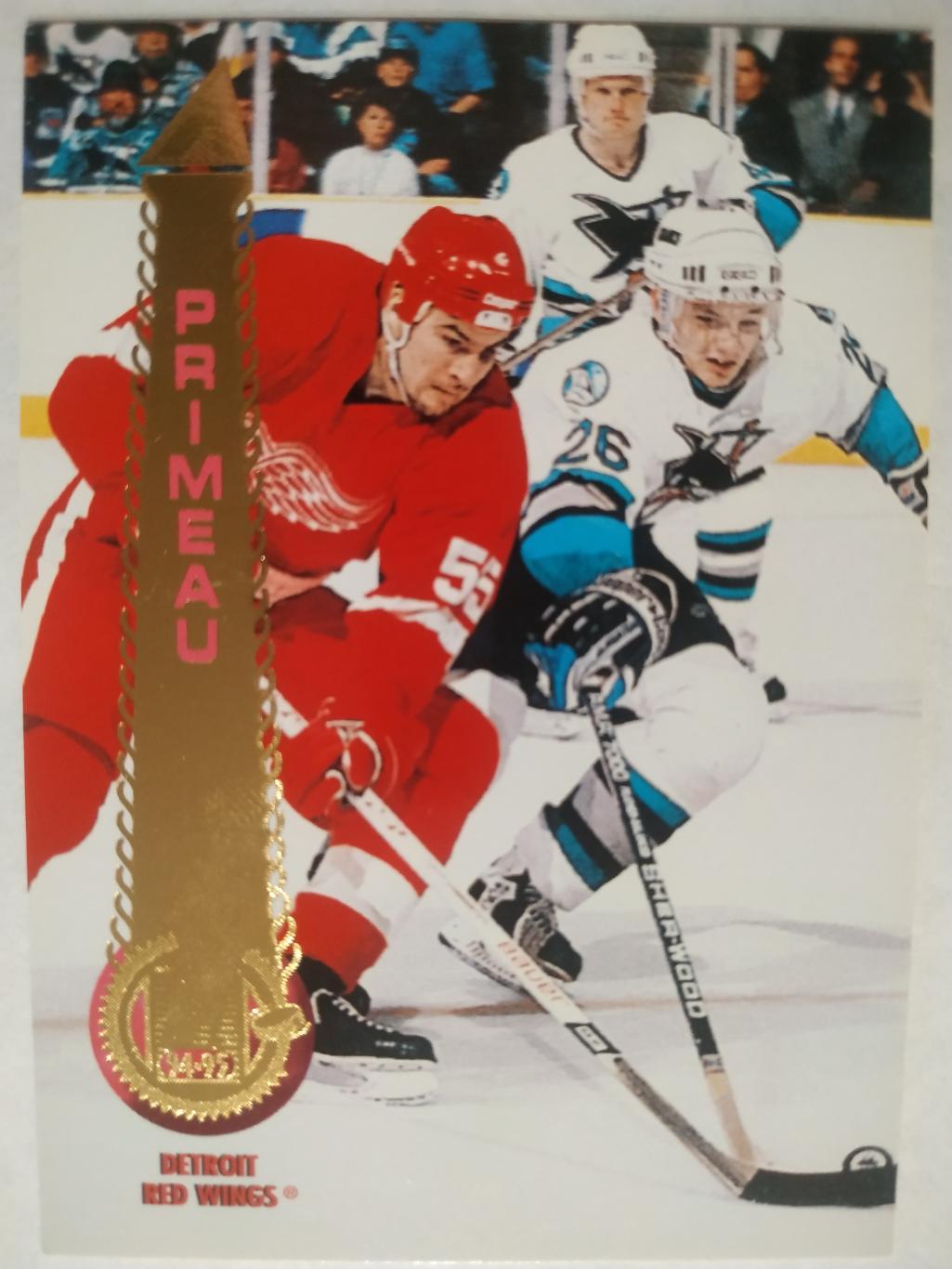 ХОККЕЙ КАРТОЧКА НХЛ PINNACLE 1994-95 NHL KEITH PRIMEAU DETROIT RED WINGS #40