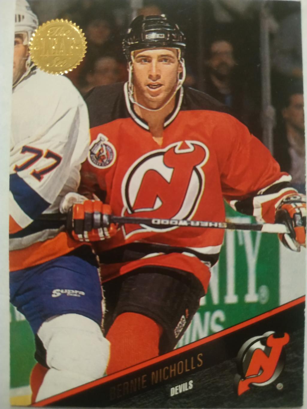 ХОККЕЙ КАРТОЧКА НХЛ LEAF SET SERIES ONE 1993-94 BERNIE NICHOLLS NEW JERSEY #169
