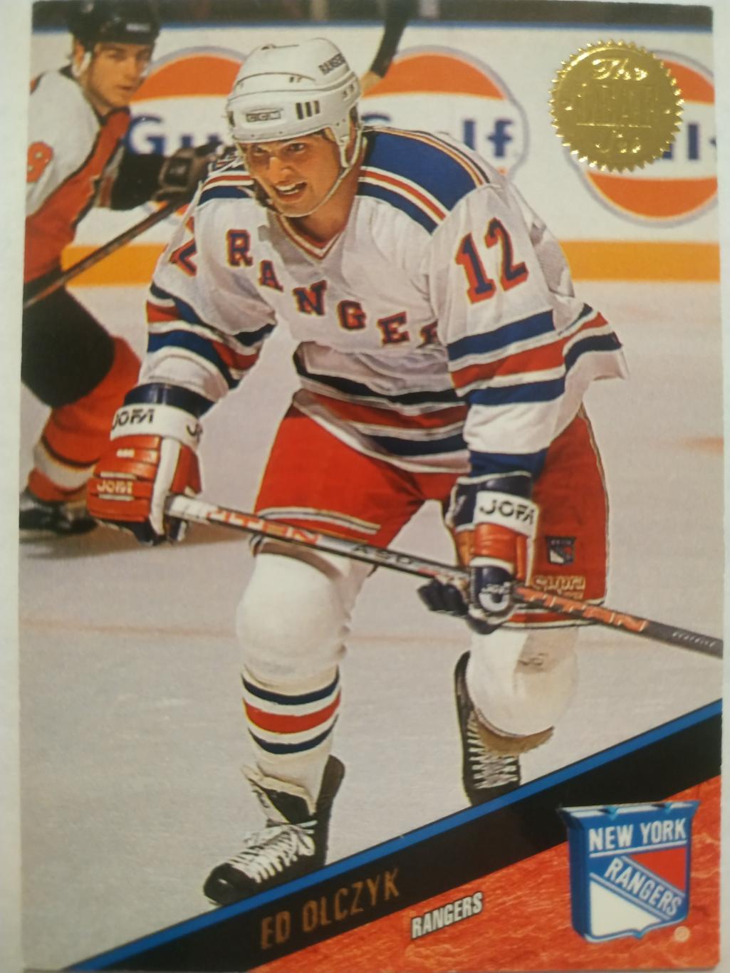 ХОККЕЙ КАРТОЧКА НХЛ LEAF SET SERIES ONE 1993-94 ED OLCZYK NEW YORK RANGERS #90