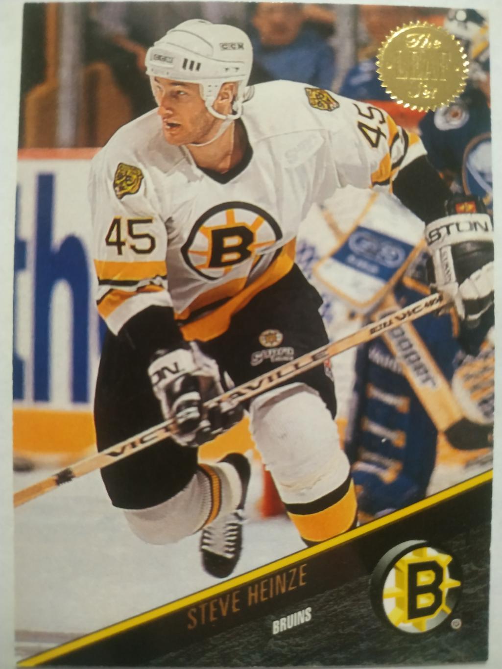 ХОККЕЙ КАРТОЧКА НХЛ LEAF SET SERIES ONE 1993-94 STEVE HEINZE BOSTON BRUINS #116