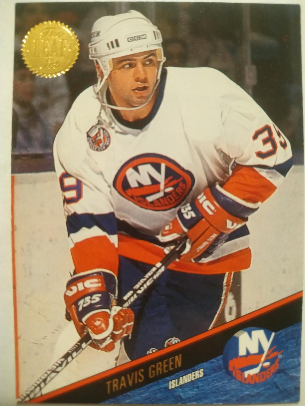 ХОККЕЙ КАРТОЧКА НХЛ LEAF SET SERIES ONE 1993-94 TRAVIS GREEN ISLANDERS #127