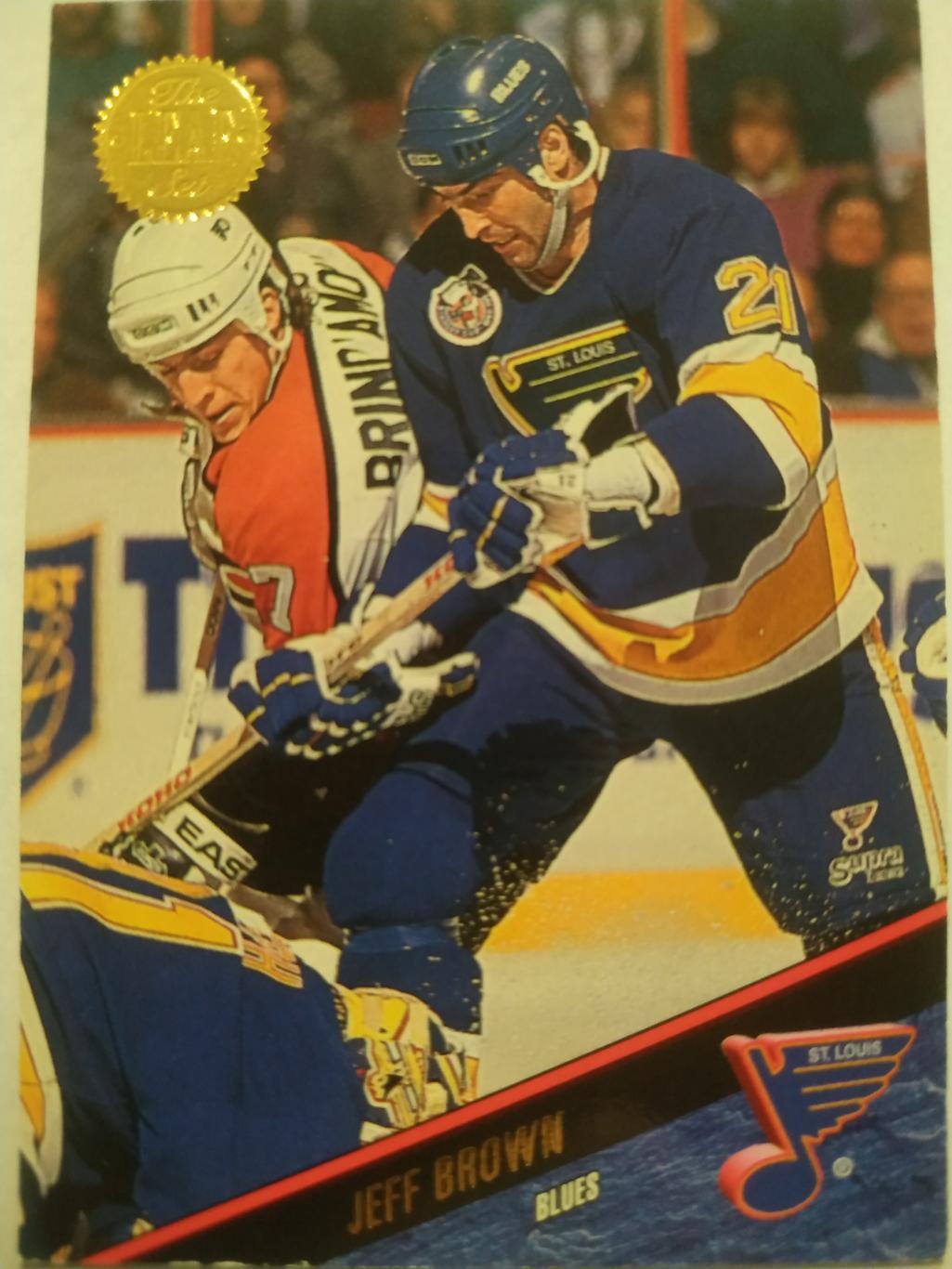 ХОККЕЙ КАРТОЧКА НХЛ LEAF SET SERIES ONE 1993-94 JEFF BROWN ST. LOUIS BLUES #29