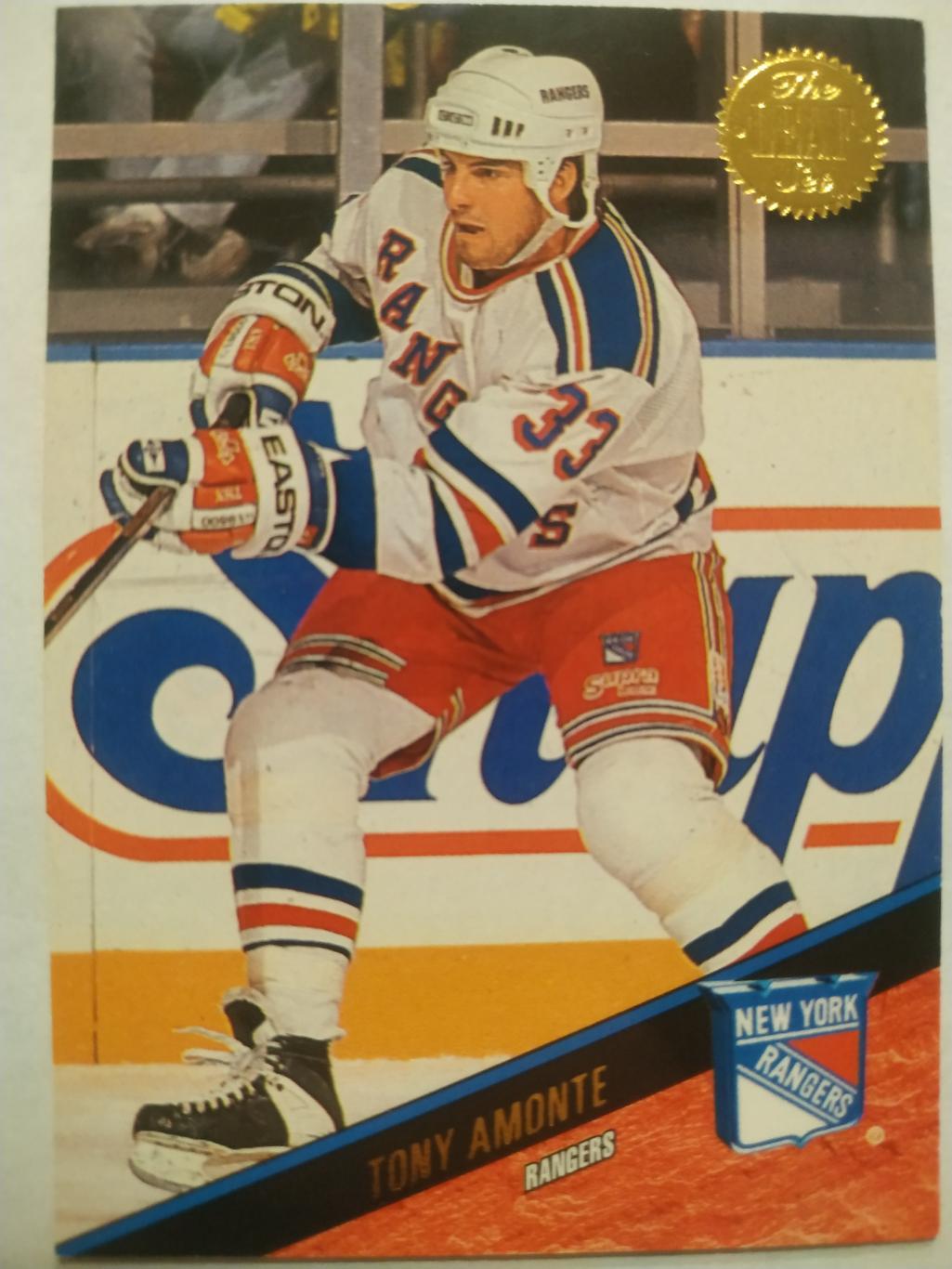 ХОККЕЙ КАРТОЧКА НХЛ LEAF SET SERIES ONE 1993-94 TONY AMONTE NEW YORK RANGERS #17