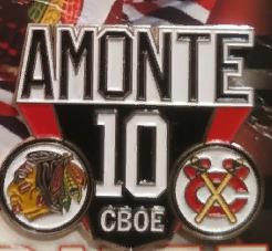 ЗНАЧОК ХОККЕЙ НХЛ ЧИКАГО ТОНИ АМОНТЕ NHL TONY AMONTE HERITAGE NIGNT CHICAGO PIN 1