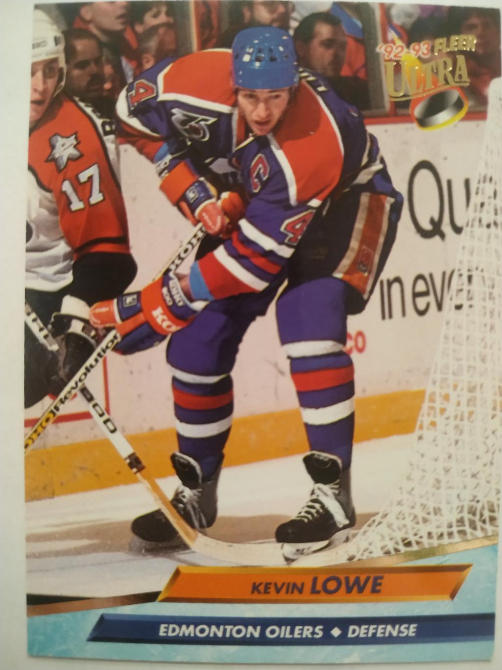 ХОККЕЙ КАРТОЧКА НХЛ FLEER ULTRA 1992-93 NHL KEVIN LOWE EDMONTON OILERS #60