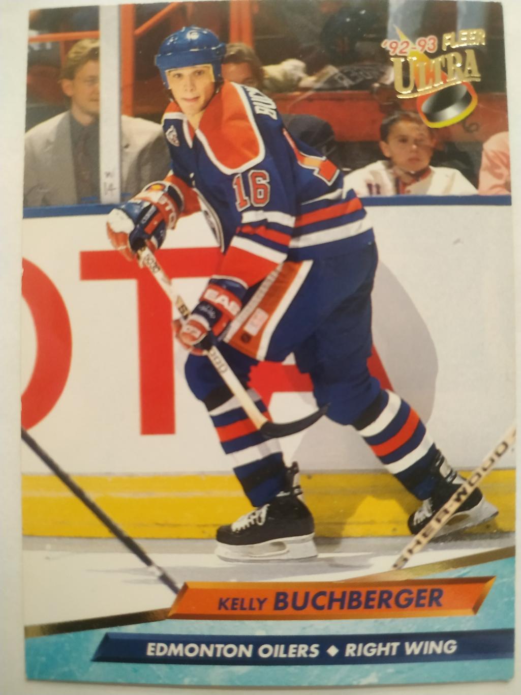 ХОККЕЙ КАРТОЧКА НХЛ FLEER ULTRA 1992-93 NHL KELLY BUCHBERGER EDMONTON #291