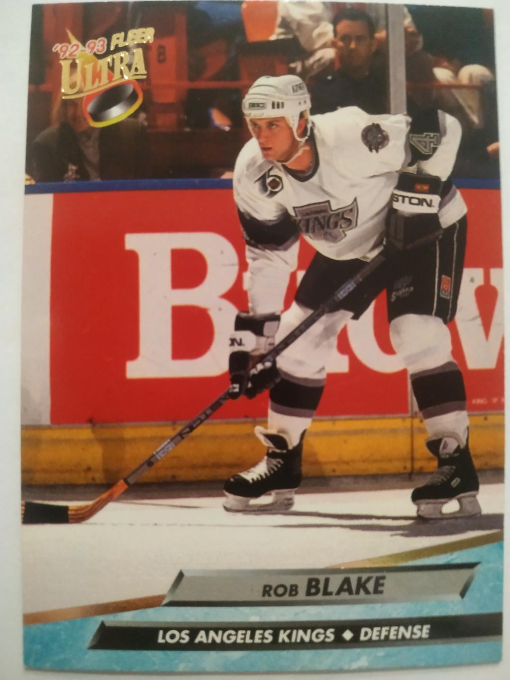 ХОККЕЙ КАРТОЧКА НХЛ FLEER ULTRA 1992-93 NHL ROB BLAKE LOS ANGELES KINGS #79
