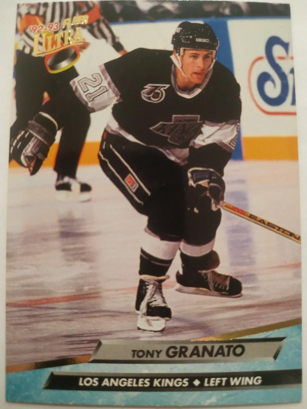 ХОККЕЙ КАРТОЧКА НХЛ FLEER ULTRA 1992-93 NHL TONY GRANATO LOS ANGELES KINGS #82