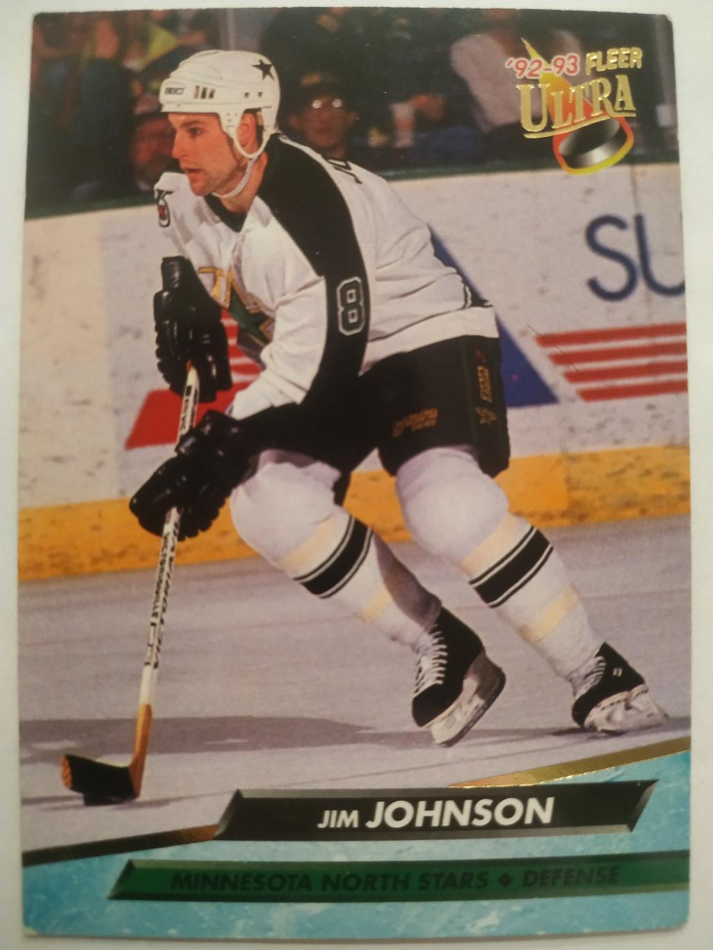 ХОККЕЙ КАРТОЧКА НХЛ FLEER ULTRA 1992-93 NHL JIM JOHNSON MINNESOTA #95