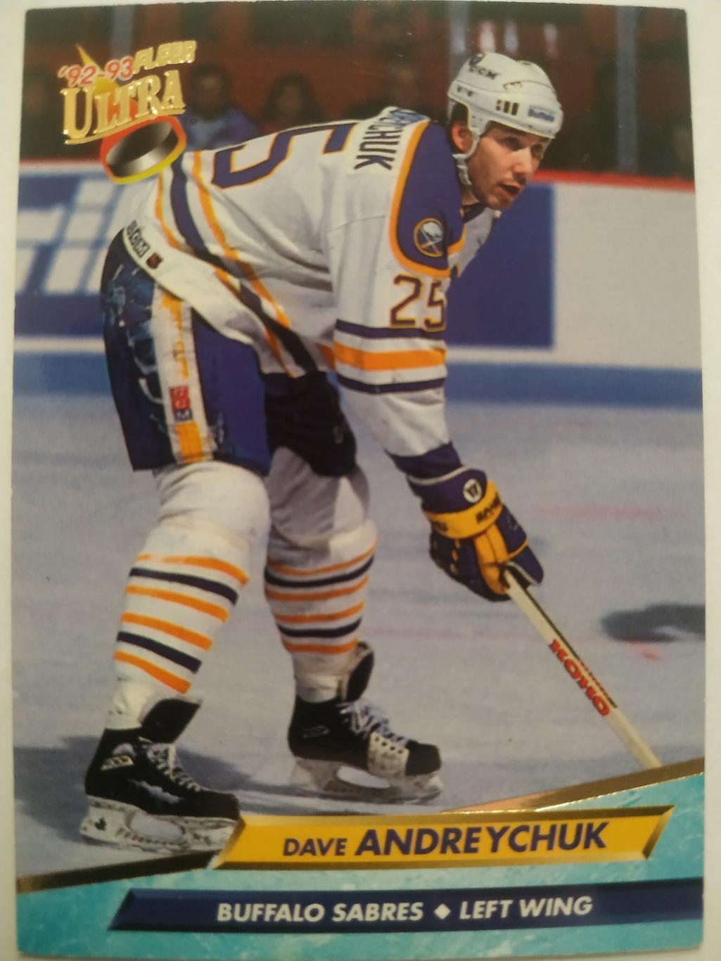 ХОККЕЙ КАРТОЧКА НХЛ FLEER ULTRA 1992-93 NHL DAVE ANDREYCHUK BUFFALO SABRES #12