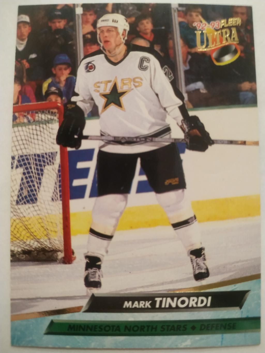 ХОККЕЙ КАРТОЧКА НХЛ FLEER ULTRA 1992-93 NHL MARK TINORDI MINNESOTA #98