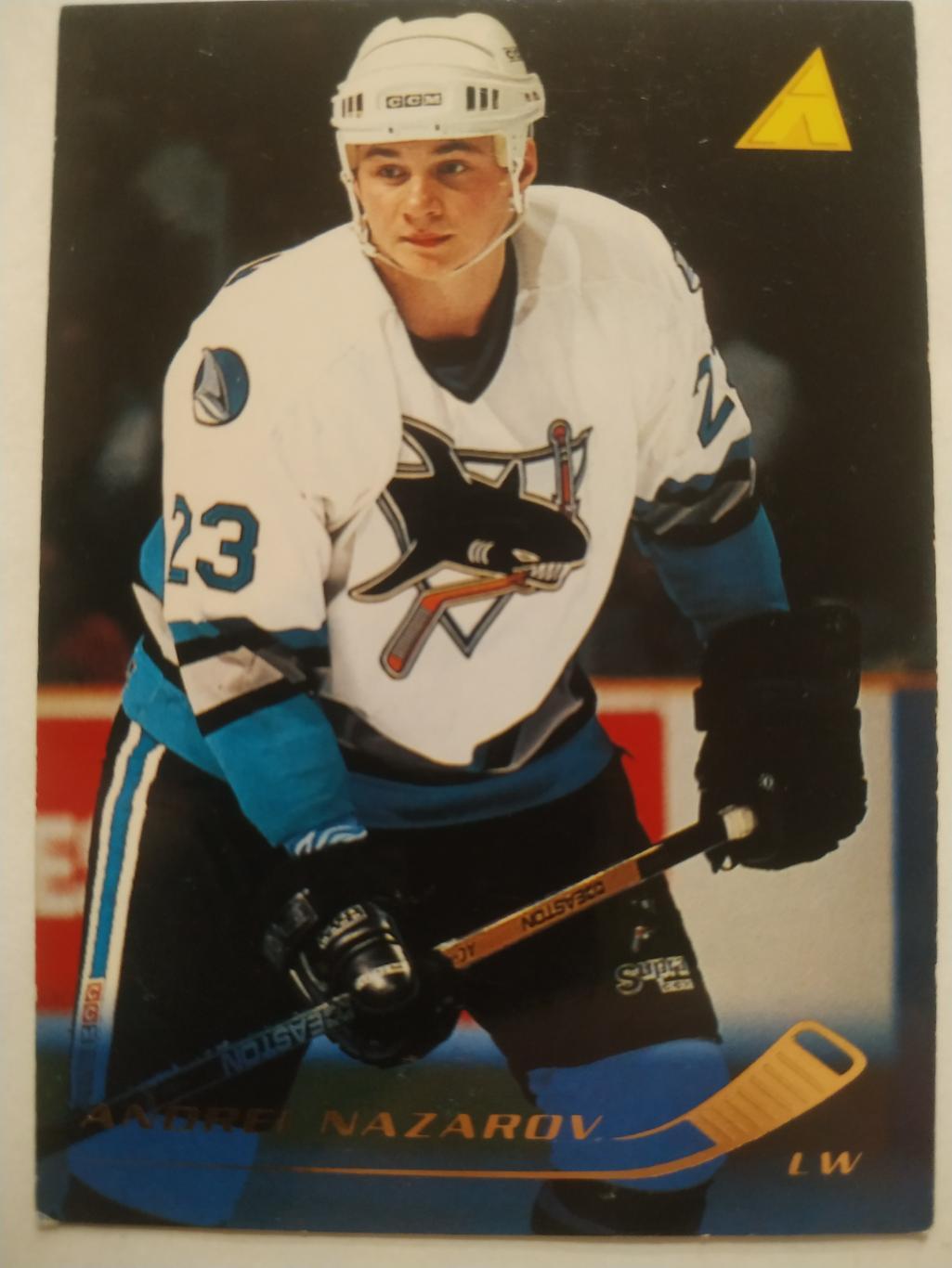 ХОККЕЙ КАРТОЧКА НХЛ PINNACLE 1995-96 NHL ANDREI NAZAROV SAN JOSE SHARKS #190