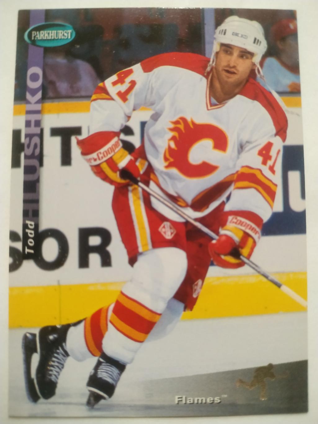 ХОККЕЙ КАРТОЧКА НХЛ PARKHURST 1994-95 NHL TODD HLUSHKO CALGARY FLAMES #SE25