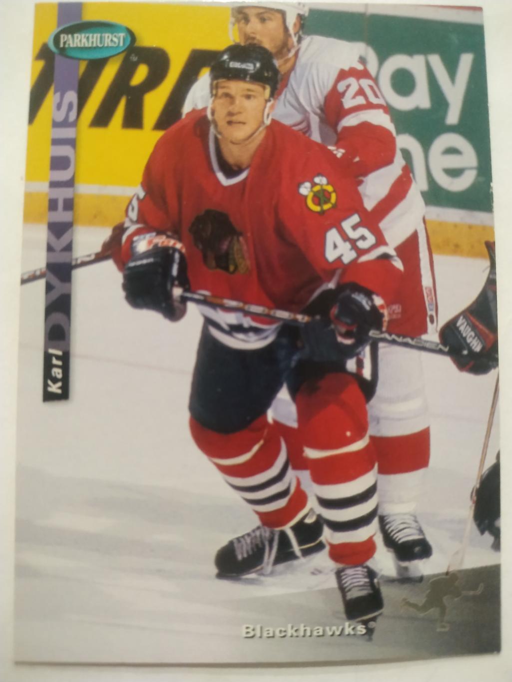 ХОККЕЙ КАРТОЧКА НХЛ PARKHURST 1994-95 NHL KARL DYKHUIS CHICAGO BLACKHAWKS #SE34