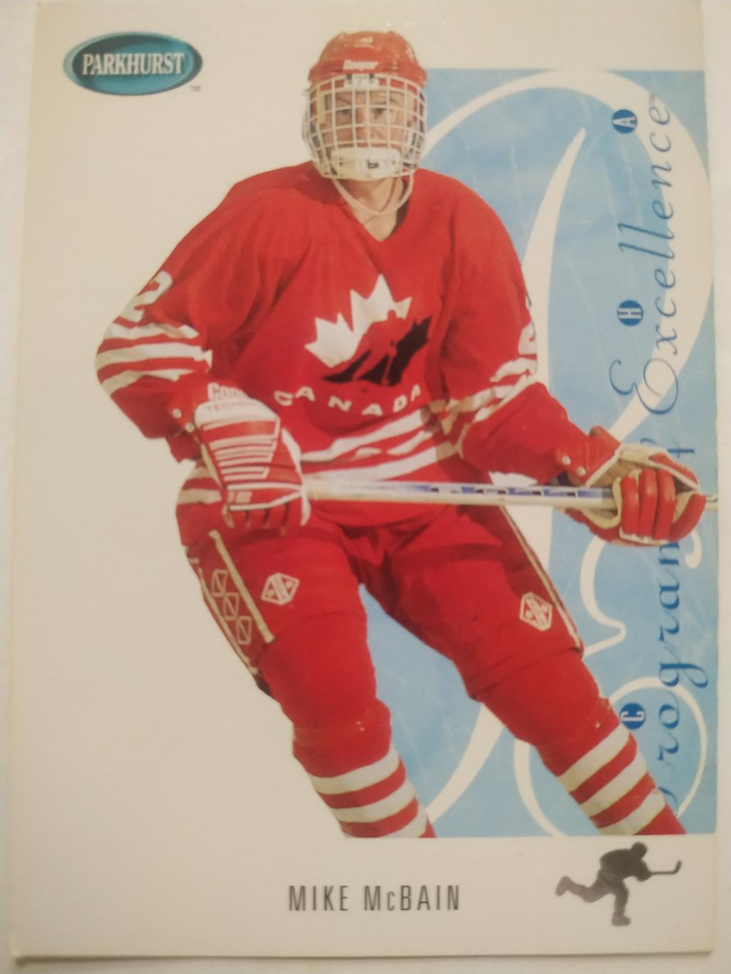 ХОККЕЙ КАРТОЧКА НХЛ PARKHURST 1994-95 NHL MIKE MCBAIN TEAM CANADA #SE252