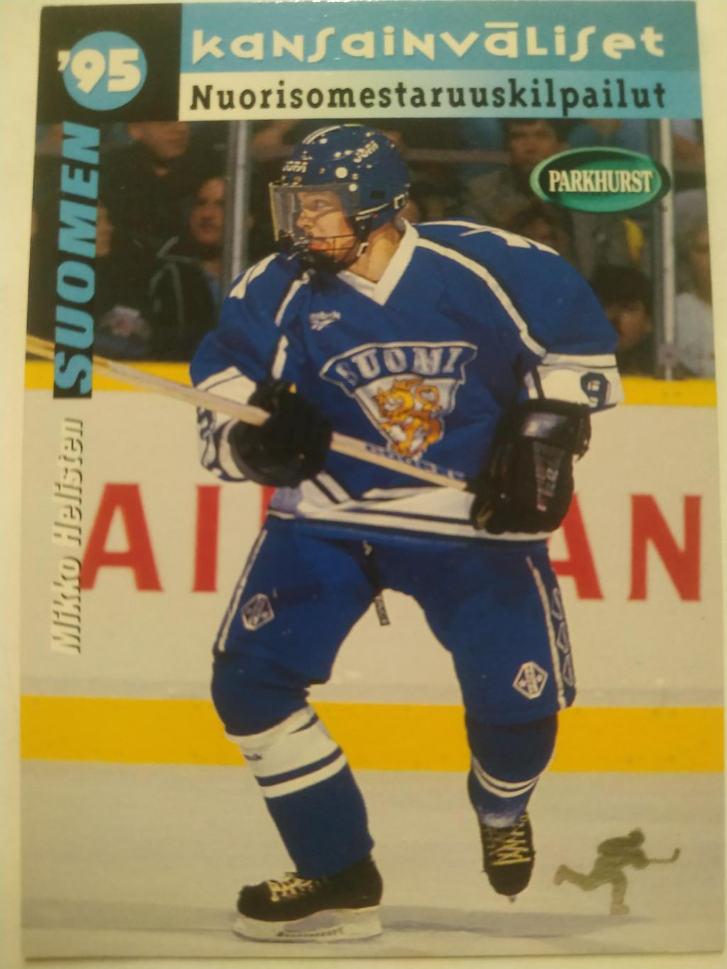 ХОККЕЙ КАРТОЧКА НХЛ PARKHURST 1994-95 NHL MIKKO HELISTEN TEAM FINLAND #SE219
