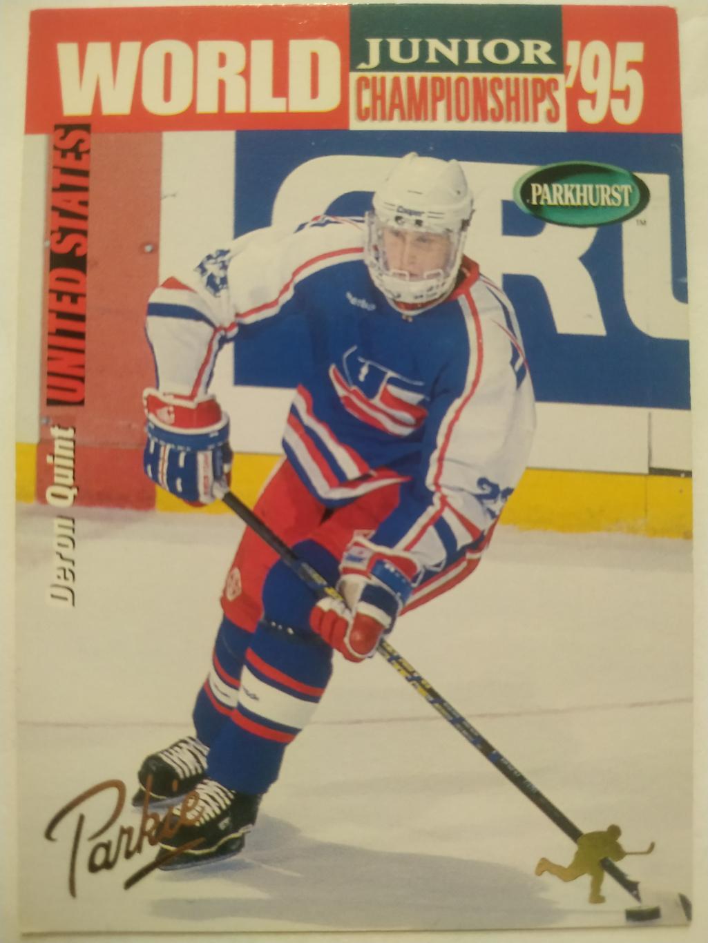 ХОККЕЙ КАРТОЧКА НХЛ PARKHURST 1994-95 NHL DERON QUINT UNITED STATES #SE247