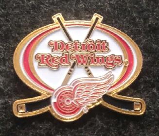 ХОККЕЙ ЗНАЧОК ДЕТРОЙТ КЛЮШКИ NHL DETROIT RED WINGS HOCKEY PIN 2