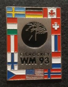 ХОККЕЙ ЗНАЧОК ЧЕМПИОНАТ МИРА ПО ХОККЕЮ 1993 IIHF WORLD HOCKEY CHAMPIONSHIP PIN