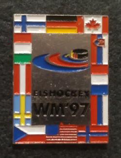 ХОККЕЙ ЗНАЧОК ЧЕМПИОНАТ МИРА ПО ХОККЕЮ 1997 IIHF WORLD HOCKEY CHAMPIONSHIP PIN