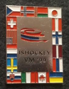 ХОККЕЙ ЗНАЧОК ЧЕМПИОНАТ МИРА ПО ХОККЕЮ 1999 IIHF WORLD HOCKEY CHAMPIONSHIP PIN