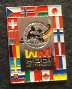 ХОККЕЙ ЗНАЧОК ЧЕМПИОНАТ МИРА ПО ХОККЕЮ 2001 IIHF WORLD HOCKEY CHAMPIONSHIP PIN 2