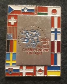 ХОККЕЙ ЗНАЧОК ЧЕМПИОНАТ МИРА ПО ХОККЕЮ 2003 IIHF WORLD HOCKEY CHAMPIONSHIP PIN