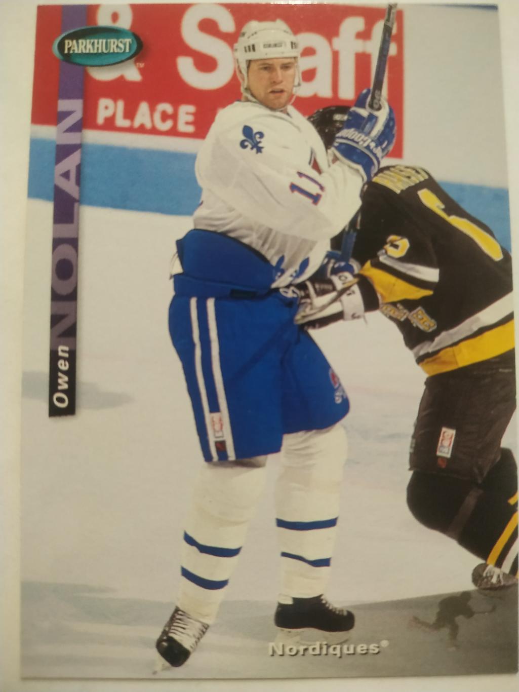 ХОККЕЙ КАРТОЧКА НХЛ PARKHURST 1994-95 NHL OWEN NOLAN QUEBEC NORDIQUES #SE143