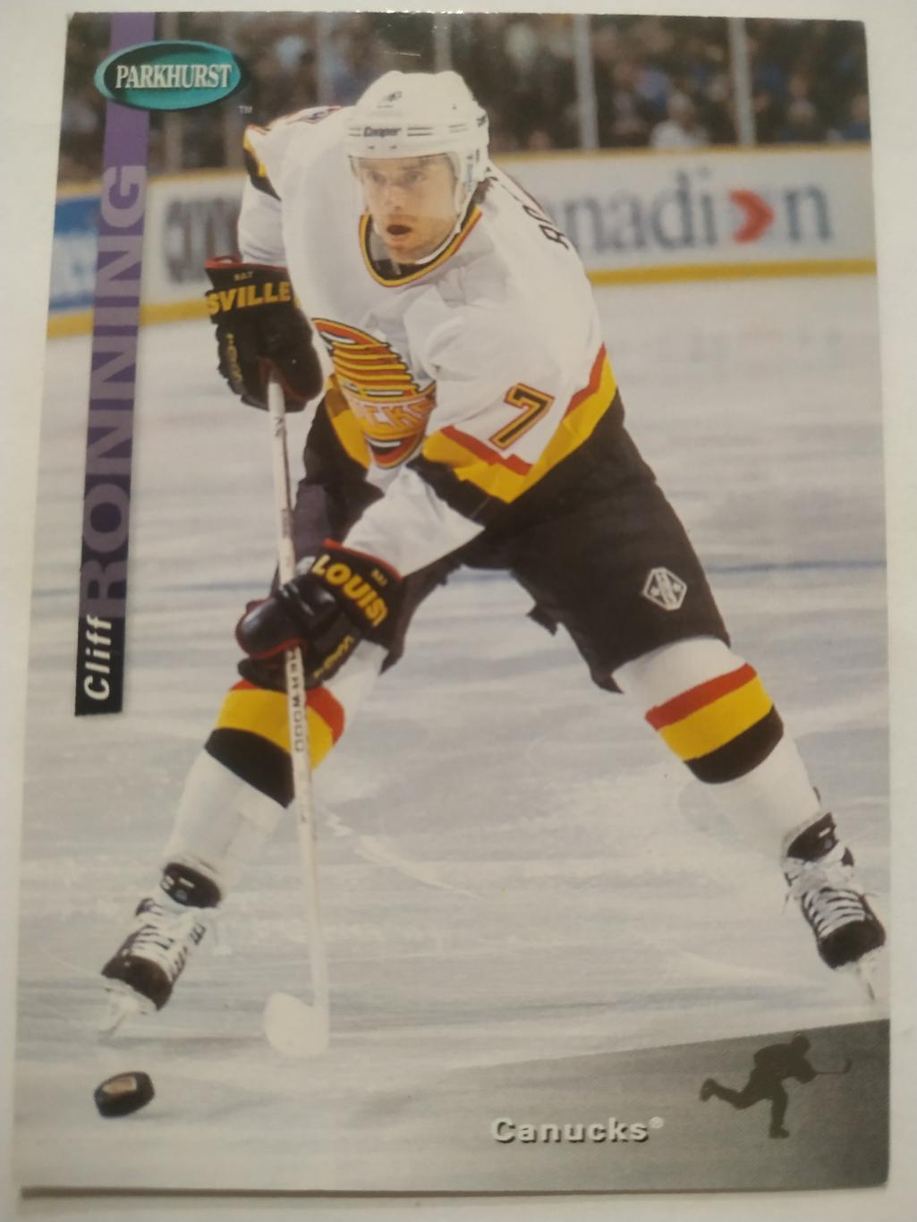 ХОККЕЙ КАРТОЧКА НХЛ PARKHURST 1994-95 NHL CLIFF RONNING VANCOUVER CANUCKS #SE188