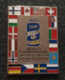 ХОККЕЙ ЗНАЧОК ЧЕМПИОНАТ МИРА ПО ХОККЕЮ 2012 IIHF WORLD HOCKEY CHAMPIONSHIP PIN