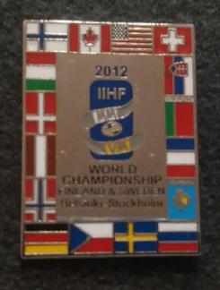 ХОККЕЙ ЗНАЧОК ЧЕМПИОНАТ МИРА ПО ХОККЕЮ 2012 IIHF WORLD HOCKEY CHAMPIONSHIP PIN 1