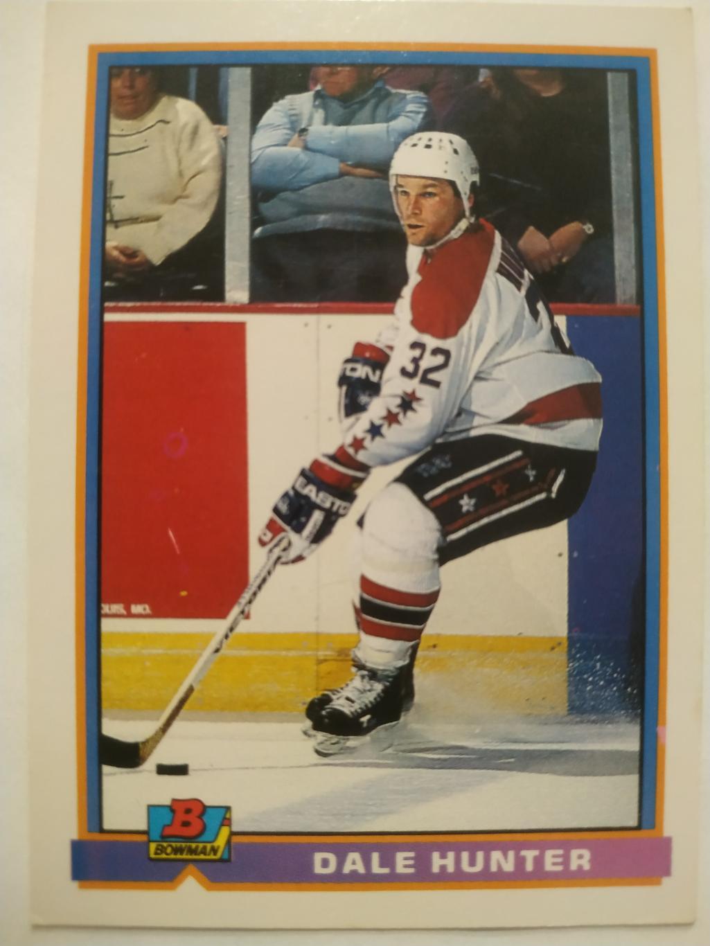 ХОККЕЙ КАРТОЧКА НХЛ BOWMAN 1991-92 NHL DALE HUNTER WASHINGTON CAPITALS #303