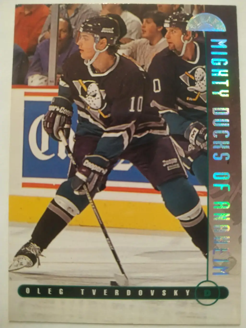 ХОККЕЙ КАРТОЧКА НХЛ DONRUSS LEAF 1995-96 OLEG TVERDOVSKY MIGHTY DUCK ANAHEIM #28