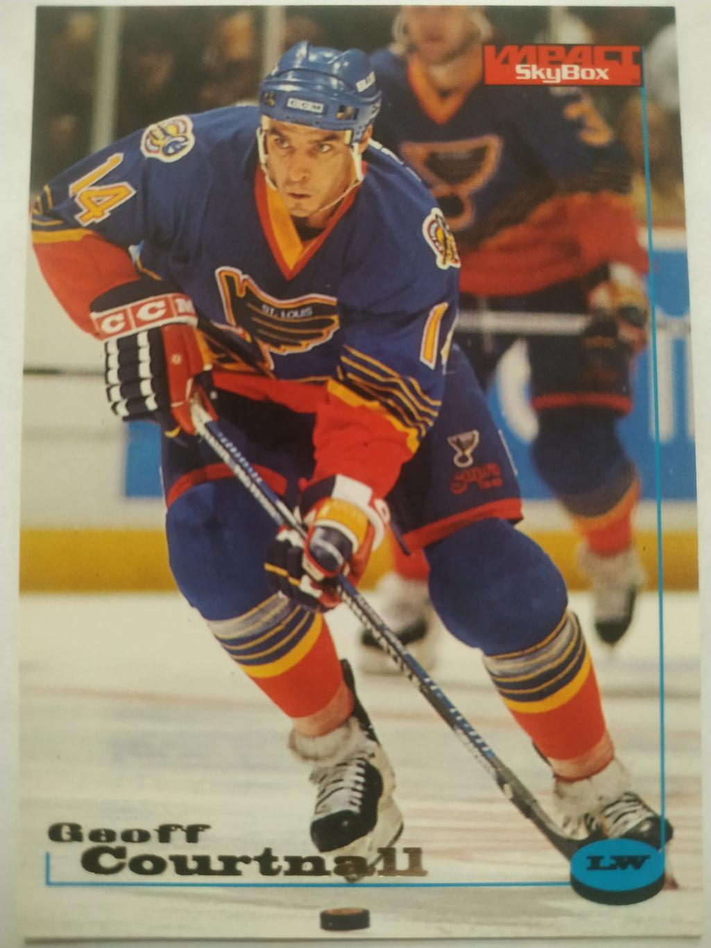 ХОККЕЙ КАРТОЧКА НХЛ IMPACT SKYBOX 1996-97 GEOFF COURTNALL ST. LOUIS BLUES #111