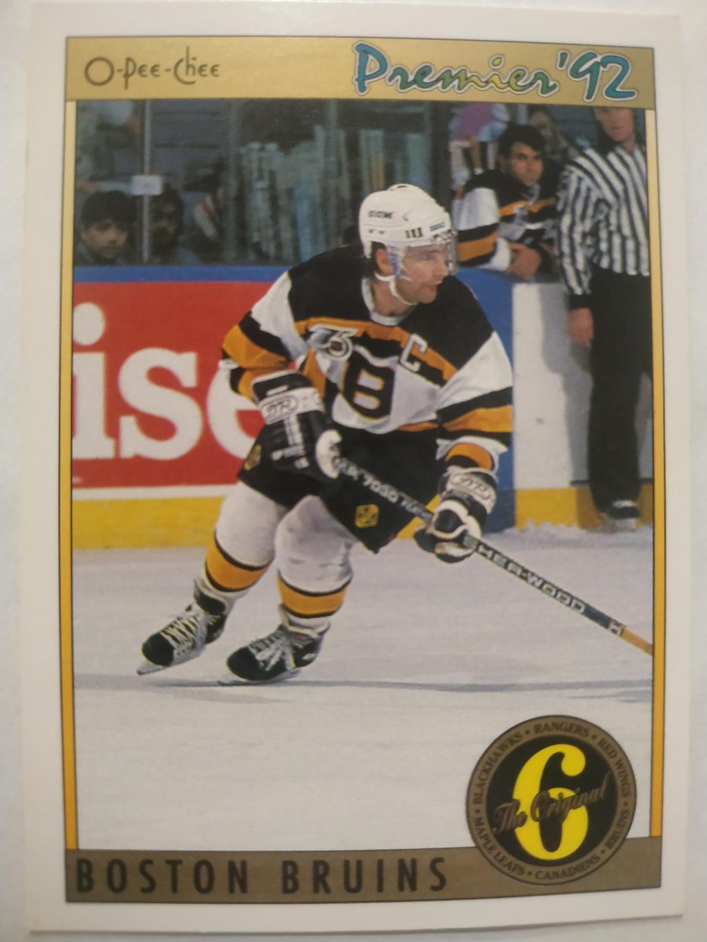 ХОККЕЙ КАРТОЧКА НХЛ O-PEE-CHEE PREMIER 1991-92 NHL RAY BOURQUE BOSTON #192