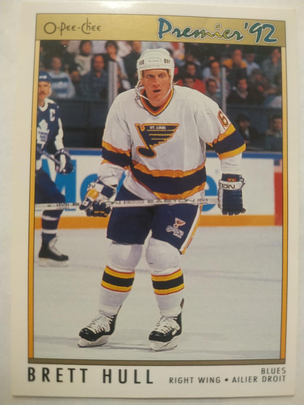ХОККЕЙ КАРТОЧКА НХЛ O-PEE-CHEE PREMIER 1991-92 NHL BRETT HULL BLUES #49
