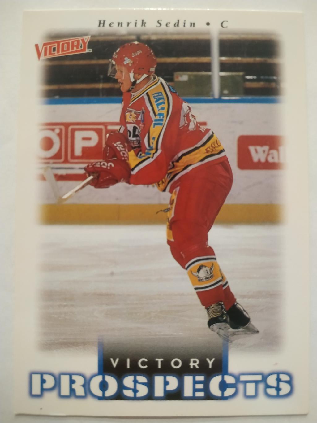 ХОККЕЙ КАРТОЧКА НХЛ UPPER DECK VICTORY 1999-2000 NHL HENRIK SEDIN SWEDISH #369