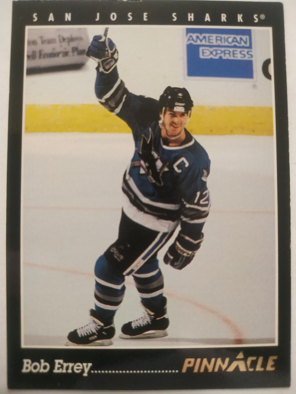 ХОККЕЙ КАРТОЧКА НХЛ PINNACLE 1993-94 NHL BOB ERREY SAN JOSE SHARKS #410