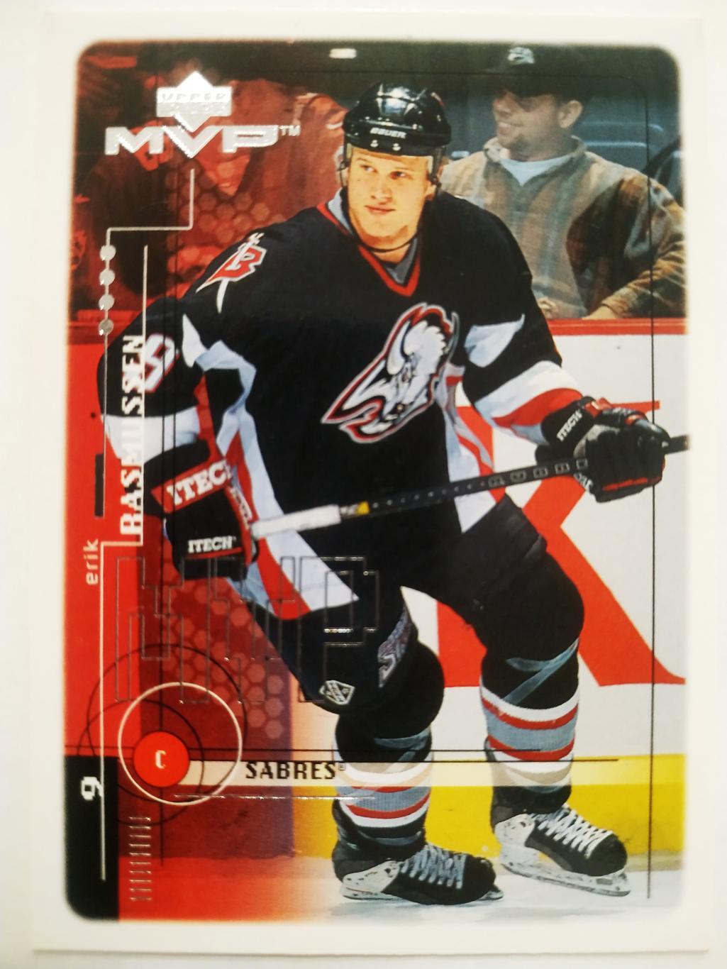 ХОККЕЙ КАРТОЧКА НХЛ UPPER DECK MVP 1998-1999 NHL ERIK RASMUSSEN BUFFALO #23