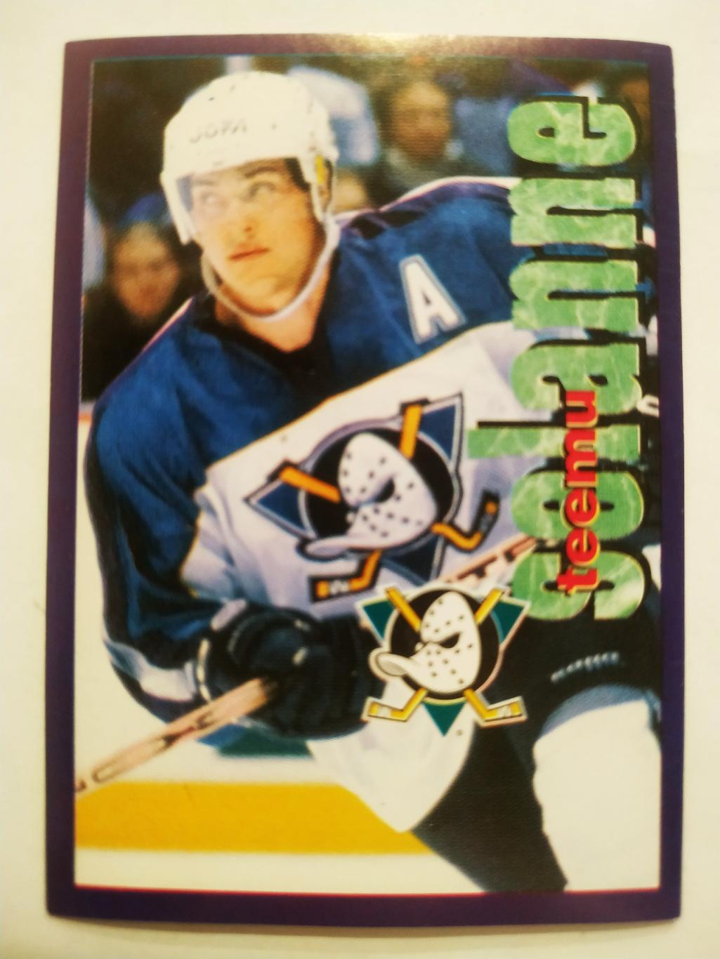 ХОККЕЙ НАКЛЕЙКА НХЛ ПАНИНИ 1998-1999 КОЛЛЕКЦИЯ NHL PANINI TEEMU SELANNE #169