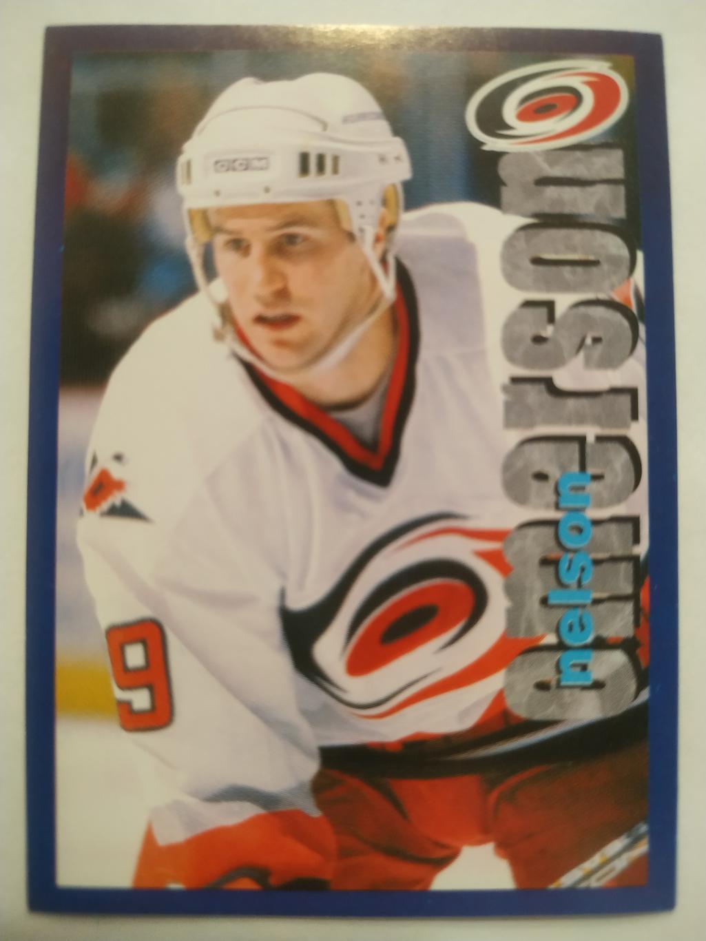 ХОККЕЙ НАКЛЕЙКА НХЛ ПАНИНИ 1998-1999 КОЛЛЕКЦИЯ NHL PANINI NELSON EMERSON #25