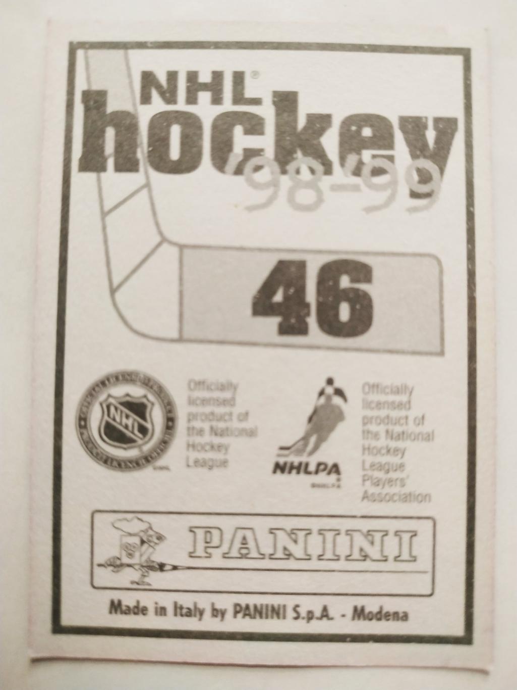 ХОККЕЙ НАКЛЕЙКА НХЛ ПАНИНИ 1998-1999 КОЛЛЕКЦИЯ NHL PANINI IGOR KRAVCHUK #46 1