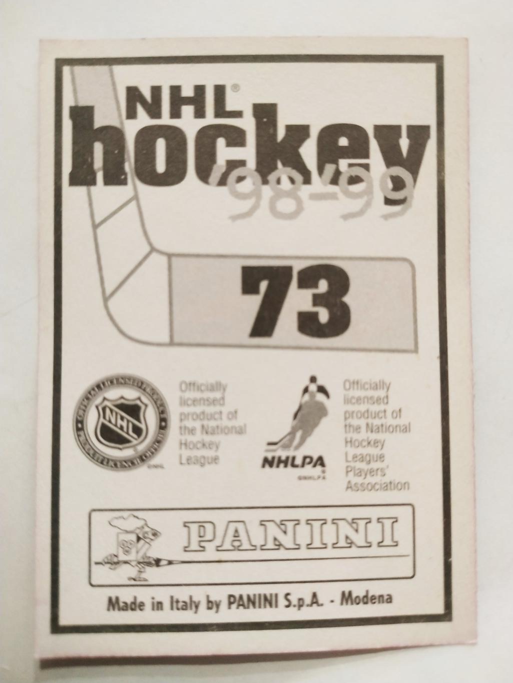 ХОККЕЙ НАКЛЕЙКА НХЛ ПАНИНИ 1998-1999 КОЛЛЕКЦИЯ NHL PANINI ZIGMUND PALFFY #73 1