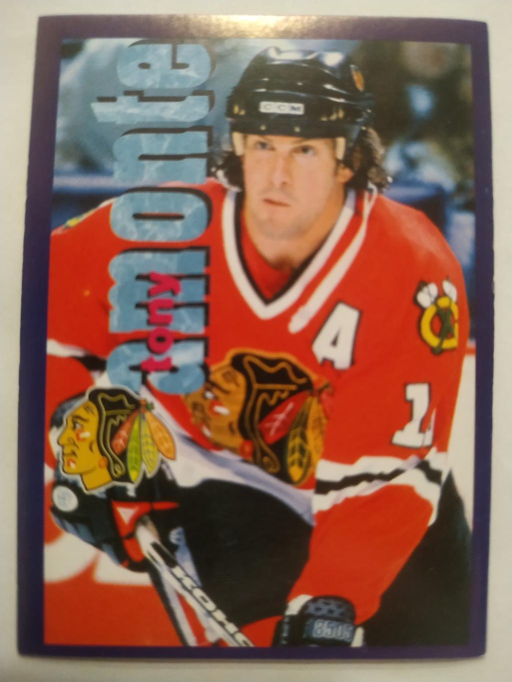ХОККЕЙ НАКЛЕЙКА НХЛ ПАНИНИ 1998-1999 КОЛЛЕКЦИЯ NHL PANINI TONY AMONTE #118
